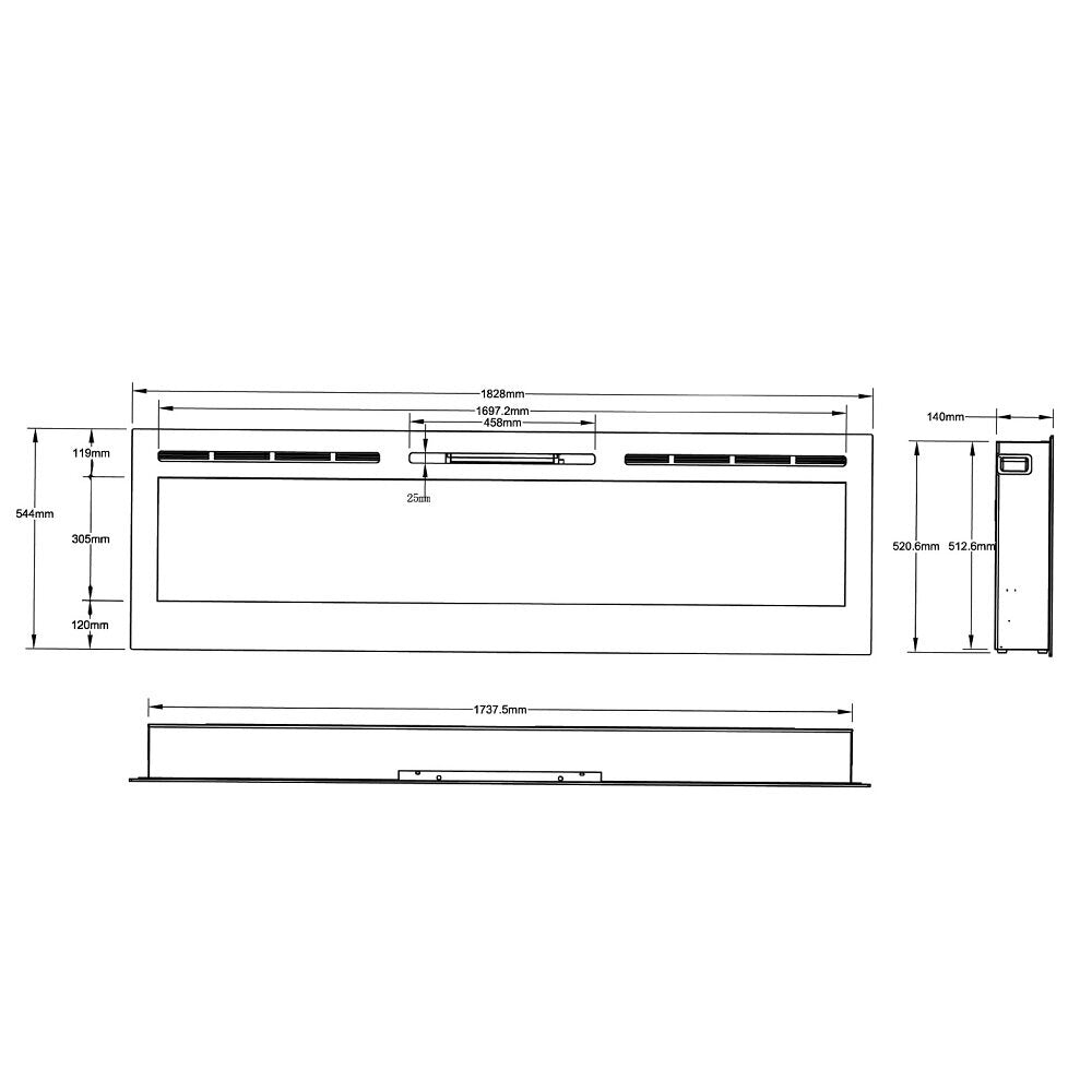 Električni kamin Masomi Adeli 72 - ugradni