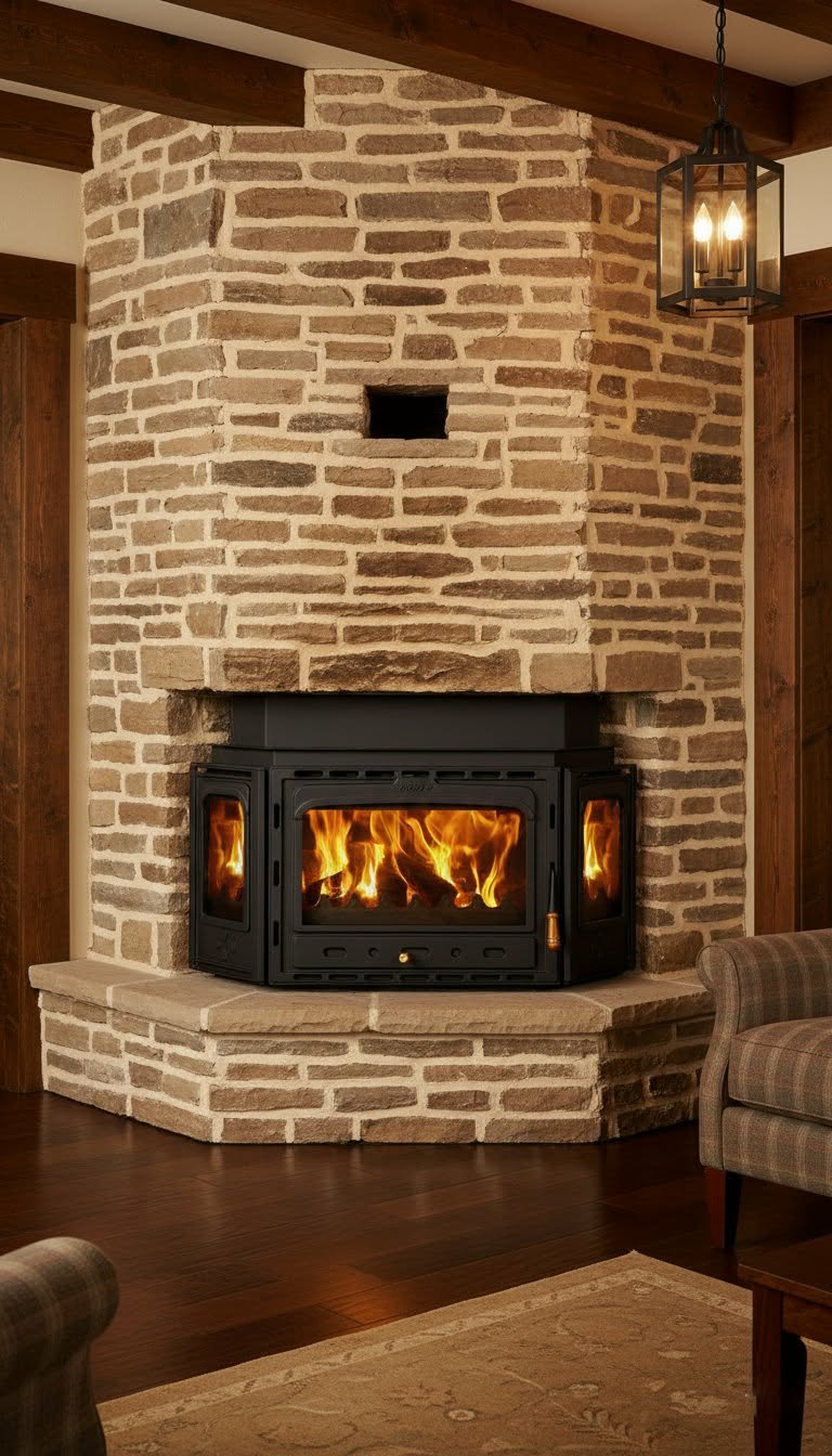 Kamin za etažno grejanje Prity ATC V20 - ugaoni, gusani front