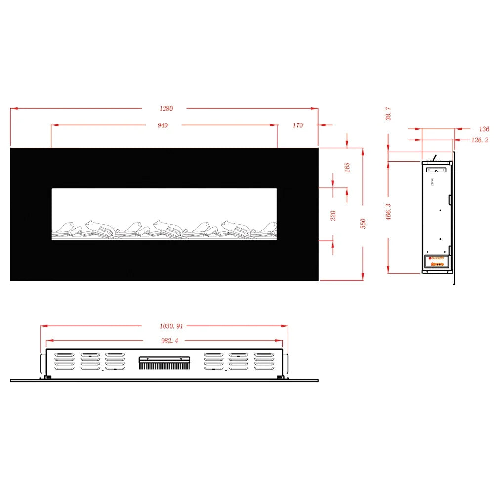 Električni kamin Masomi Madrid 50 - nazidni