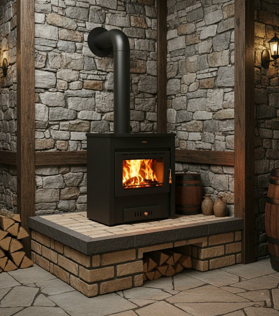 Kamin na drva Prity MB - samostojeći