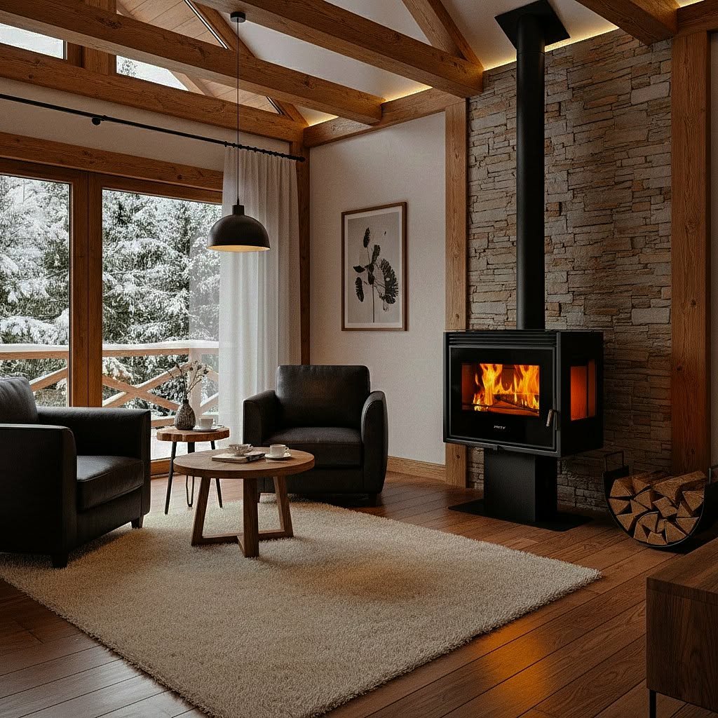 Kamin na drva Prity PM3 LTV - samostojeći