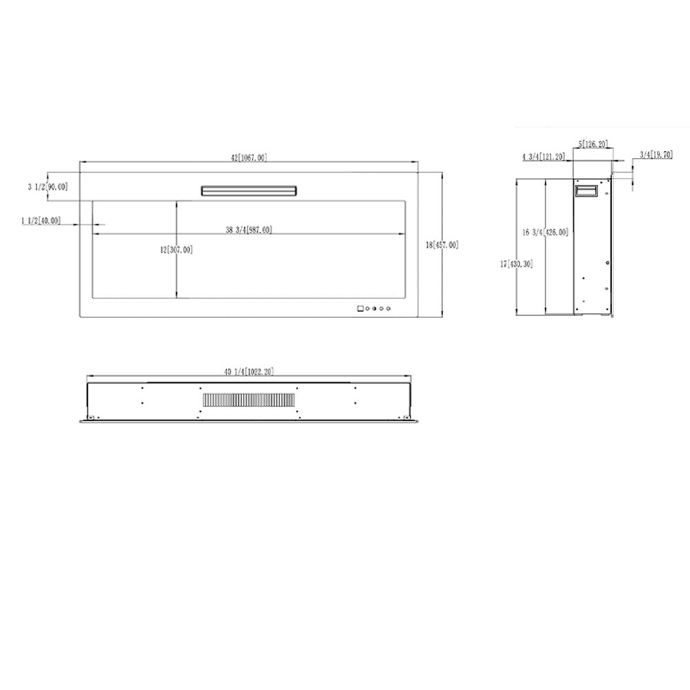 Električni kamin Masomi Vega 42 - ugradni