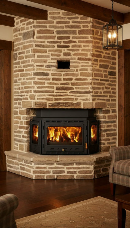 Kamin za etažno grejanje Prity ATC V20 - ugaoni, gusani front