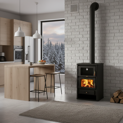 Peć sa rernom Prity FG - za grejanje 70 m2