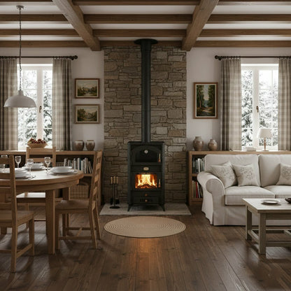 Peć sa rernom za etažno grejanje 120m2 - Prity FGV18 R