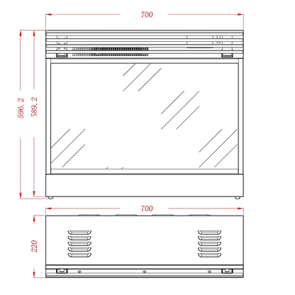Električni kamin Masomi Miranda 29 - ugradni