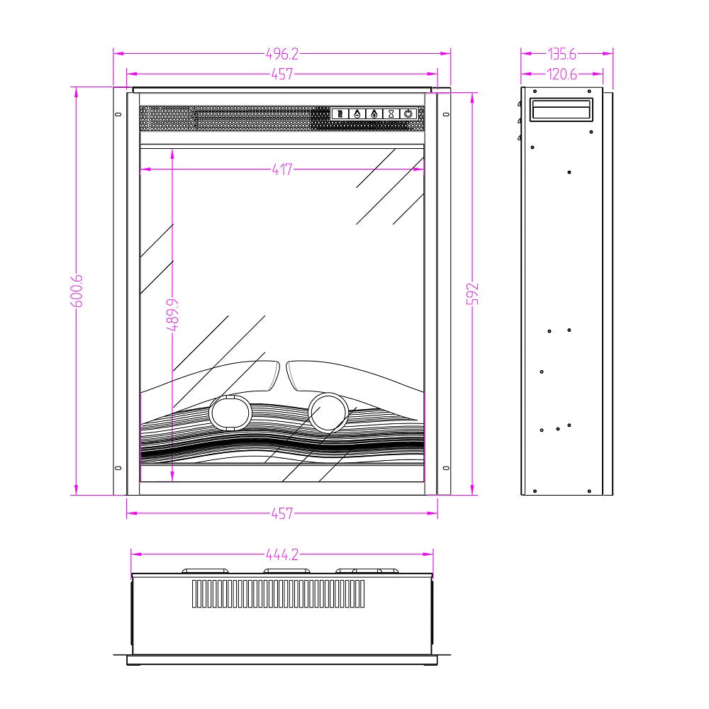 Električni kamin Masomi Miriam 18 - ugradni