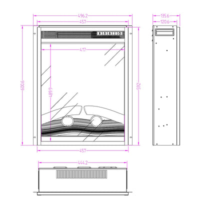 Električni kamin Masomi Miriam 18 - ugradni