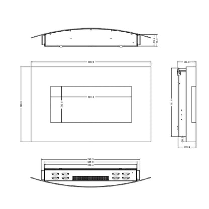 Električni kamin Masomi Santorini 36 - nazidni