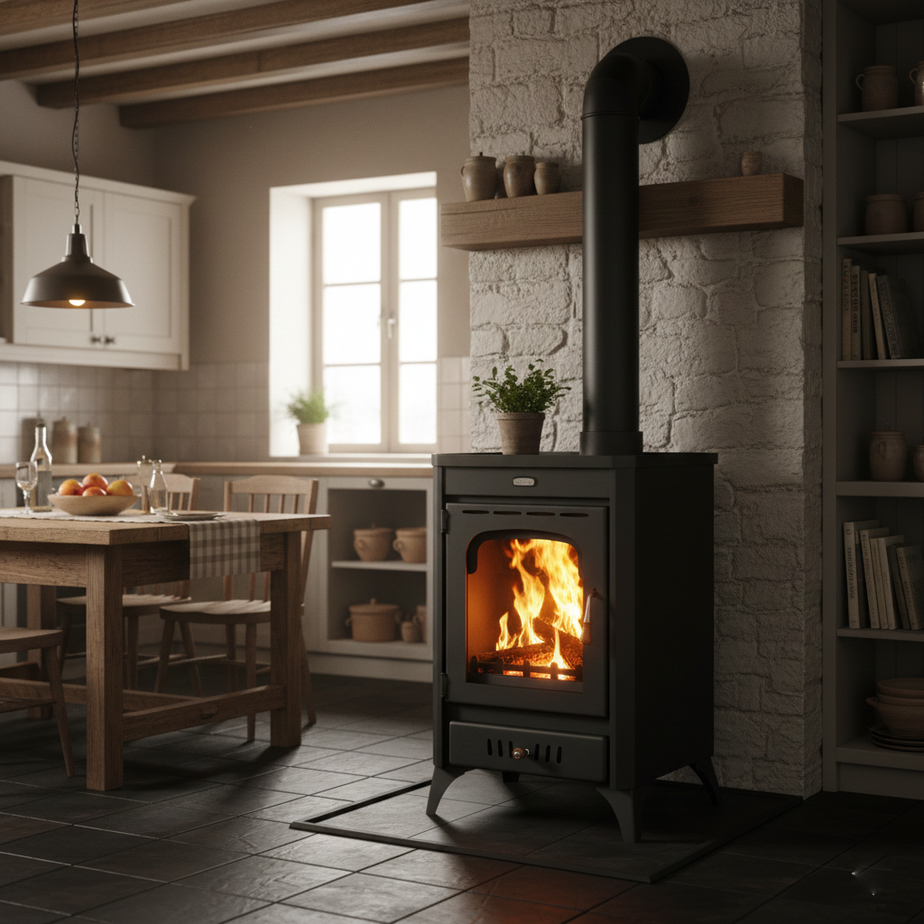 Kamin-peć na drva Prity SR za 60m2