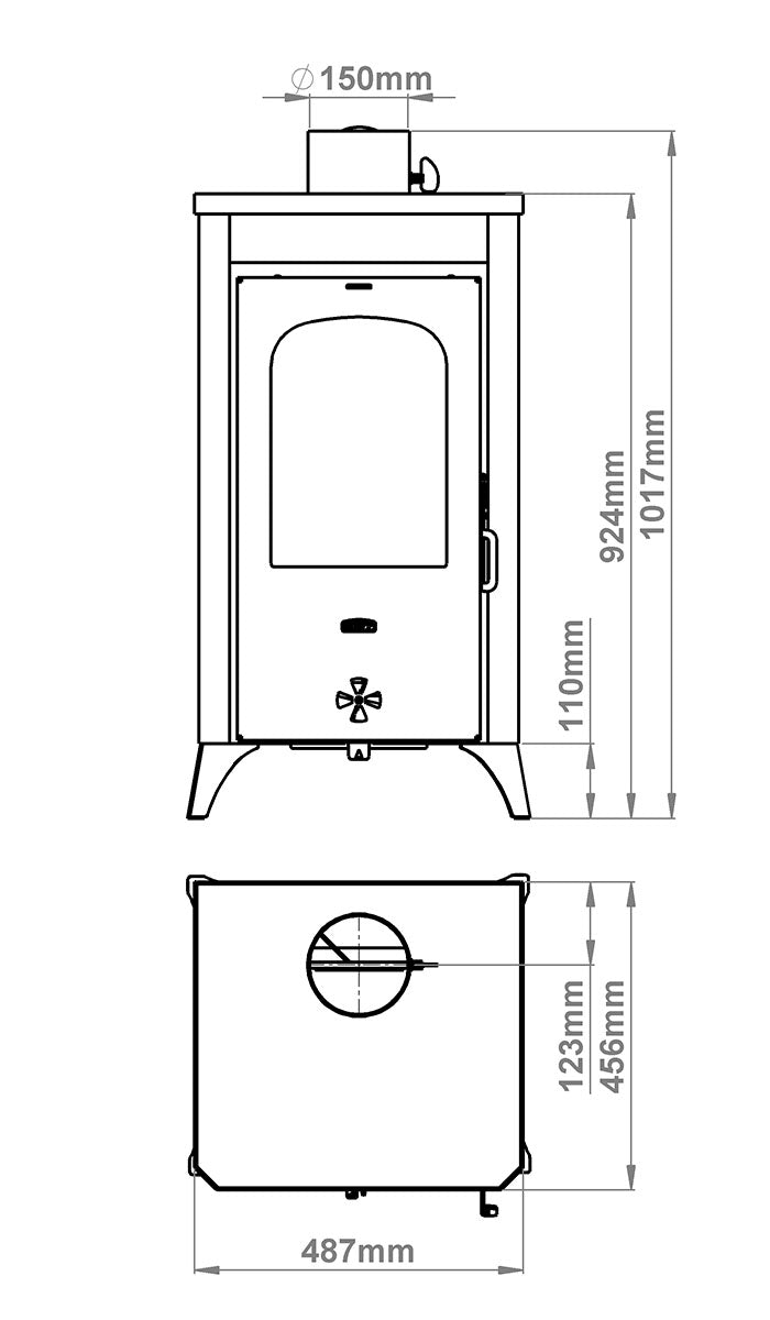 Prity SR D - EKO kamin-peć za 60m2