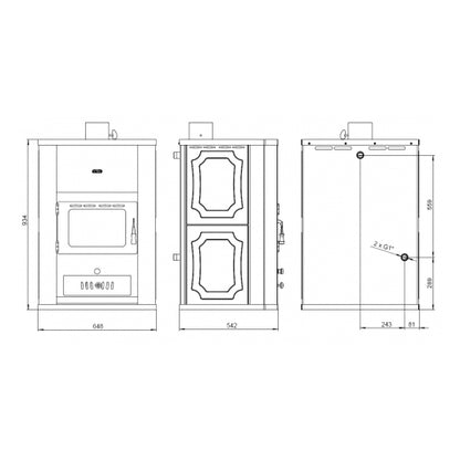 Peć za etažno grejanje 150m2 - Prity BKV24