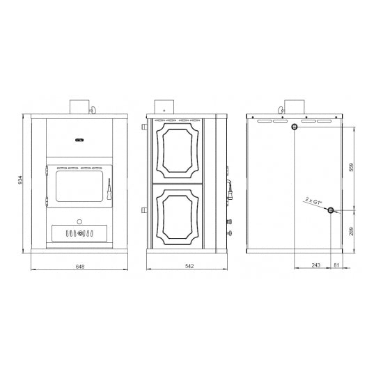 Peć za etažno grejanje 150m2 - Prity BKV24